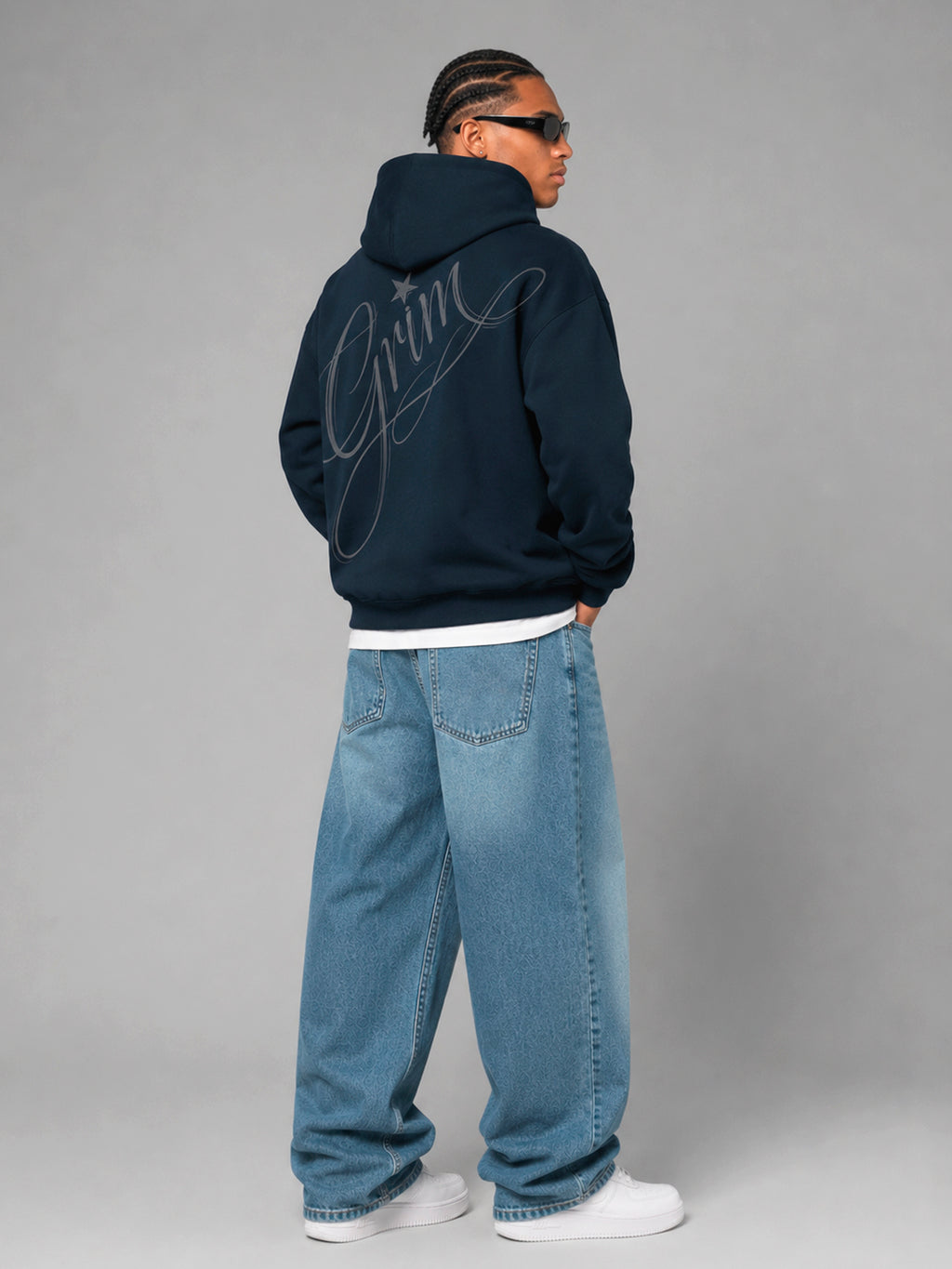 Grim Azul Hoodie.