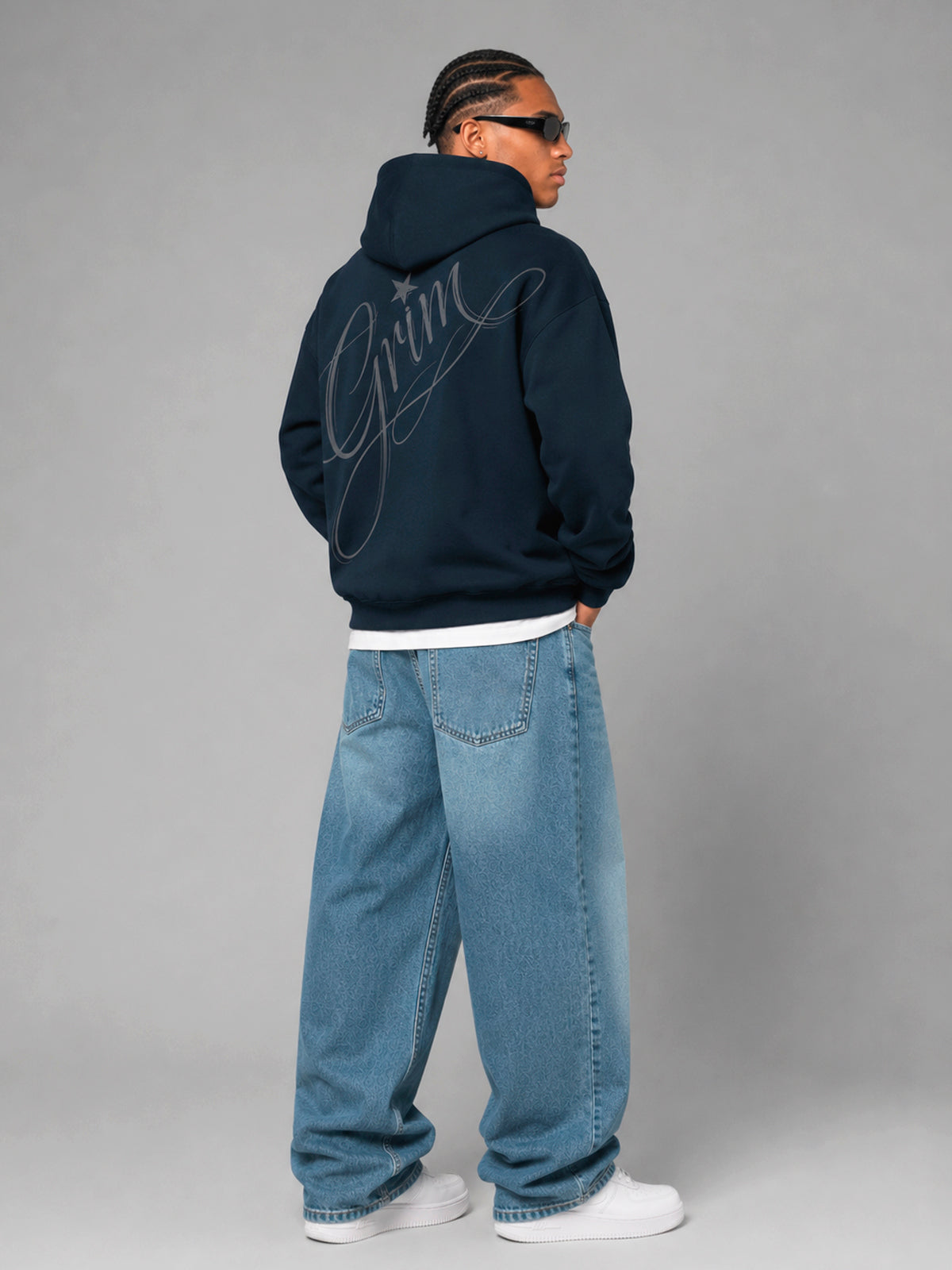 Grim Azul Hoodie.